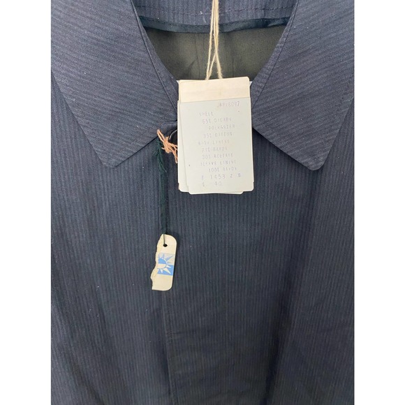 VTG NEW JC Penneys Town-Clad Whatever the Weather stripe trench Topcoat 40R - Picture 3 of 6